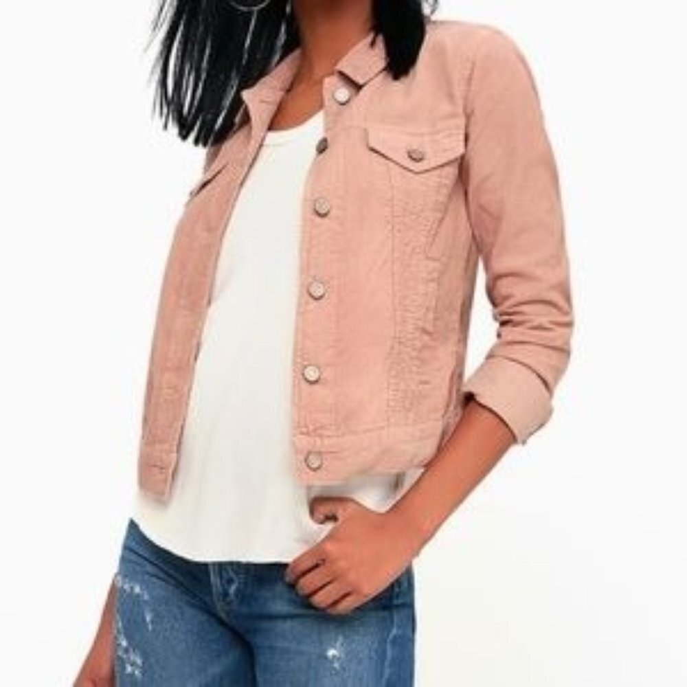 Ashley by 26 International Blush Pink Corduroy Jacket S
